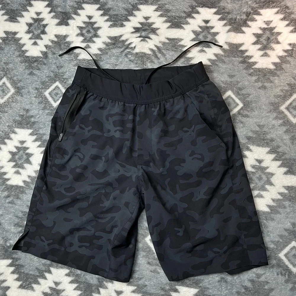 Ten Thousand Interval Shorts Mens S Black Camo Training Gym Athletic 7 Inseam